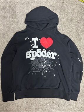 Sp5der I Love Sp5der Black Hoodie